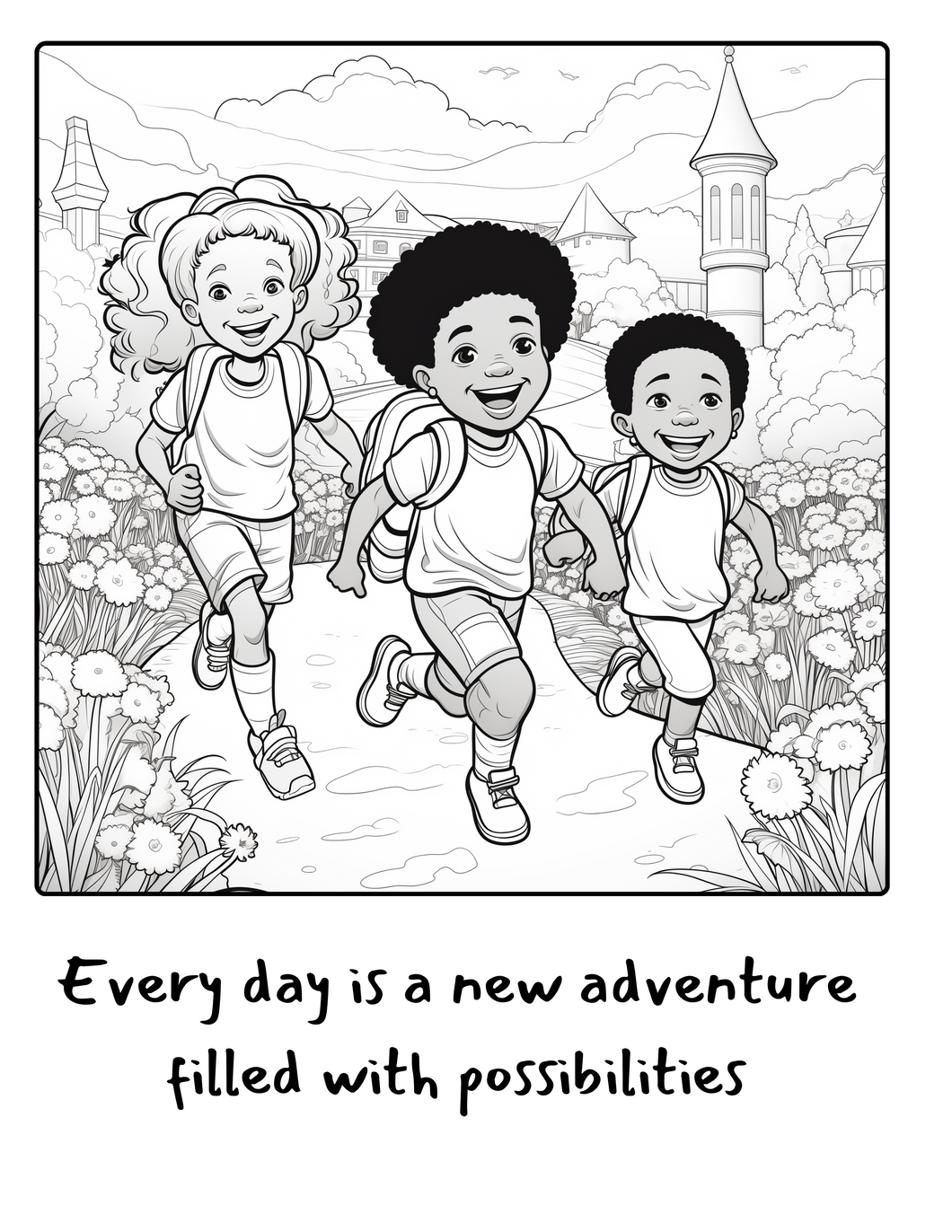 Affirmation Coloring Page for Kids - Technically Tahquetta Designs